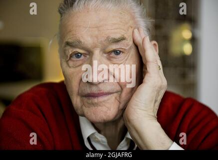 SwedenÂ weltberühmter` Fotograf Lennart Nilsson ist im Alter von 94 Jahren verstorben. STOCKHOLM 20100325 Fotograf Lennart Nilsson Foto: Claudio Bresciani / SCANPIX / Kod 10090 Stockfoto